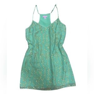Lilly Pulitzer Green and Gold Holiday Shift Dress